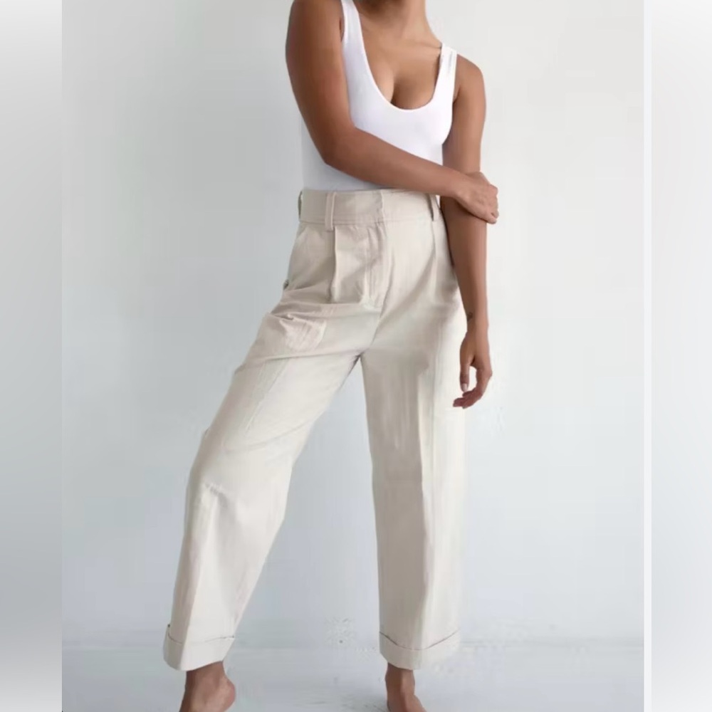 Re Ona Cream Women's Trousers